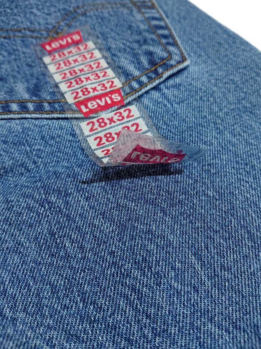 デッドストック 90’s ビンテージ USA製 Levi's リーバイス 501 ブルー デニムパンツ W28L32_画像7