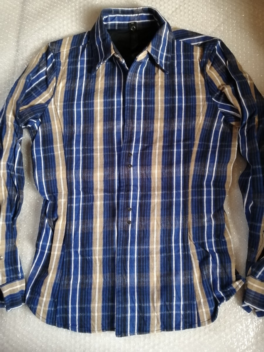 【年末セール】wjk　フックシャツ　チェックシャツ　ネルシャツ　 長袖シャツ　サイズS　美品！