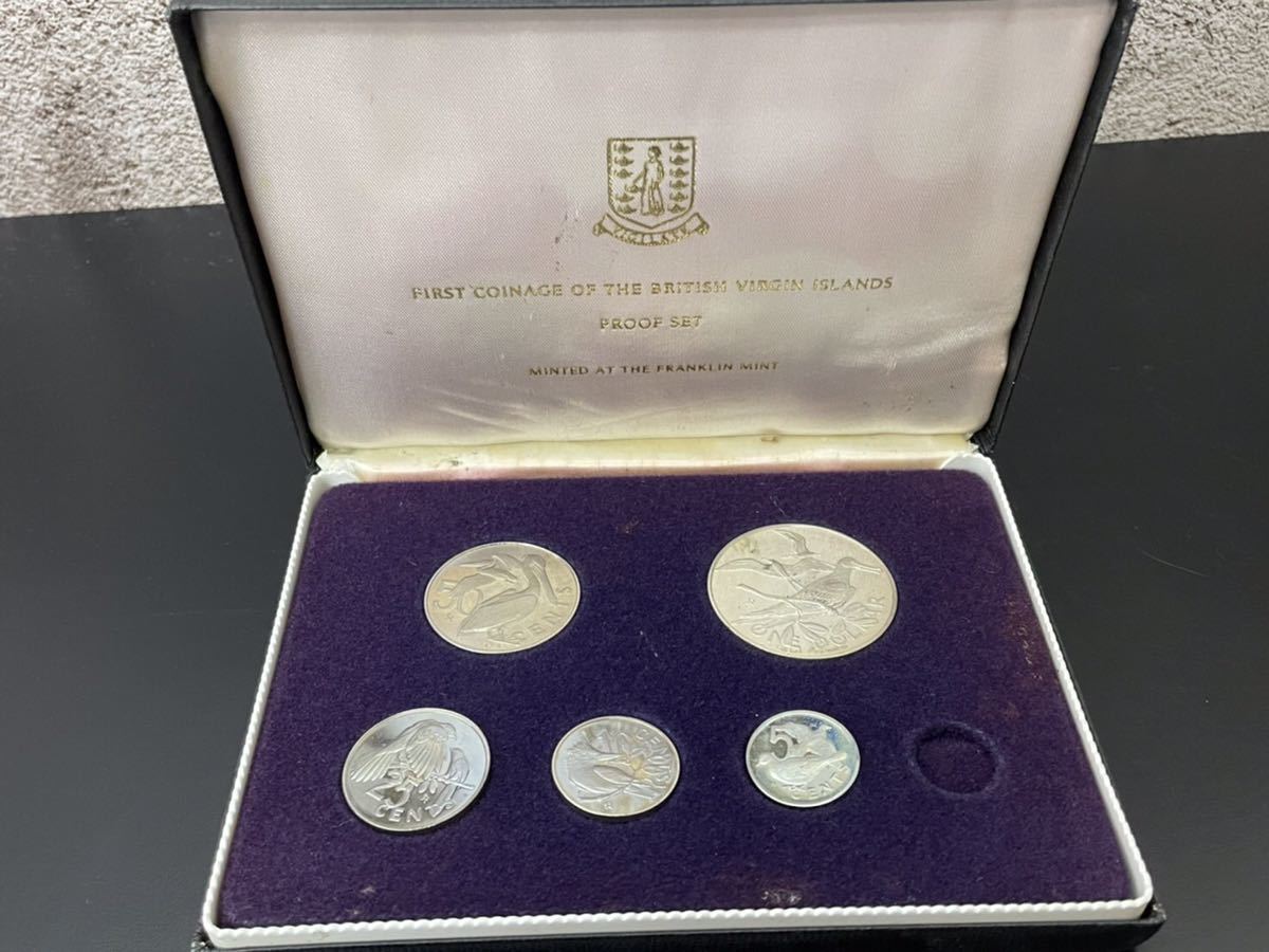 2474 ◆ 1973年 FIRST COINAGE OF THE BRITISH VIRGIN ISLANDS PROOF SET イギリス 英領ヴァージン諸島 プルーフ貨幣セット_画像2