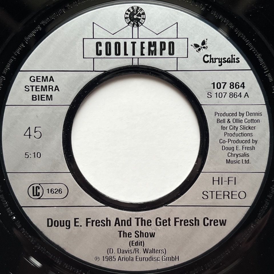 【試聴 7inch】Doug E. Fresh And The Get Fresh Crew / The Show & La Di Da Di 7インチ 45 MURO koco RAP45 フリーソウル_画像3