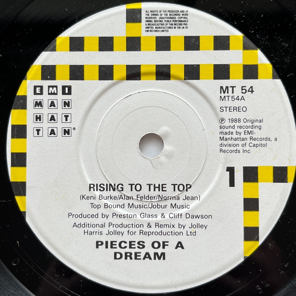【試聴 7inch】Pieces Of A Dream / Rising To The Top 7インチ 45 muro koco フリーソウル サバービア Keni Burkeの画像3