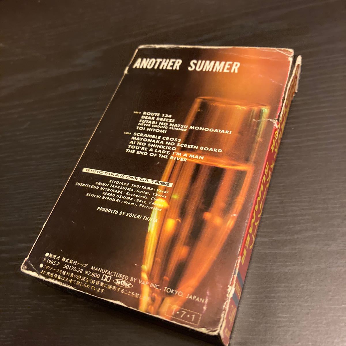 S. Kiyotaka & Omega Tribe 【Another Summer】カセットテープ cassette tape Vap 50170-28 1985 杉山 清貴 オメガトライブ_画像4