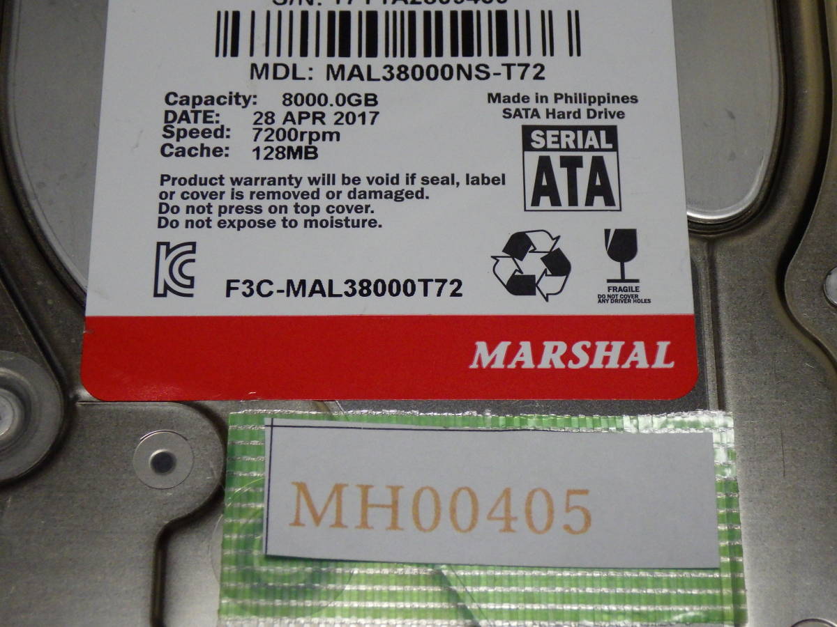 ハードディスク MARSHAL MAL38000NS-T72 8000GB 8TB 3.5 SerialATA_画像4
