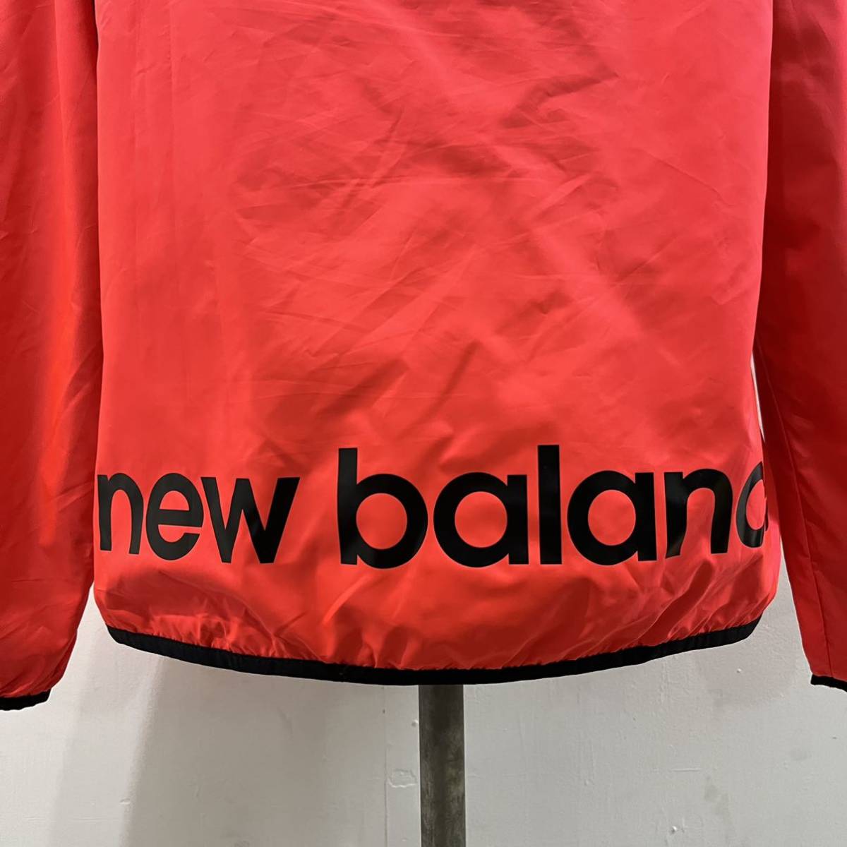 New Balance ジップアップジャケット ウィンドブレーカー フード プリント 裏地メッシュ ニューバランス【レターパックプラス郵送可】D_画像8