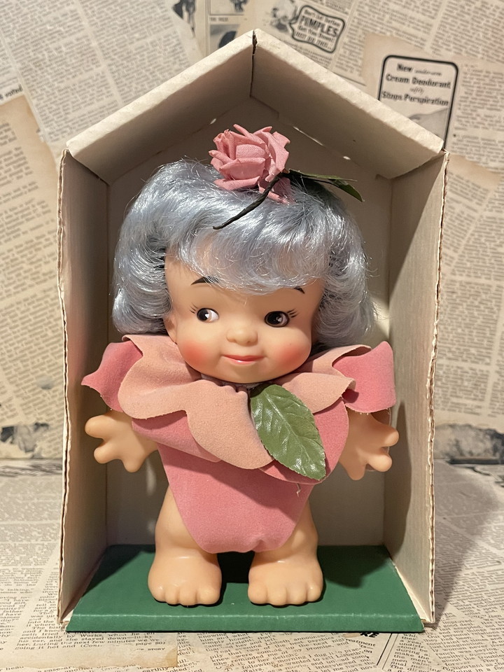 ☆1960年代/Uneeda/ペタルピープル/お人形/即決ビンテージUSA/トロール/Petal People/Doll(60s/with box) CD-067_画像1