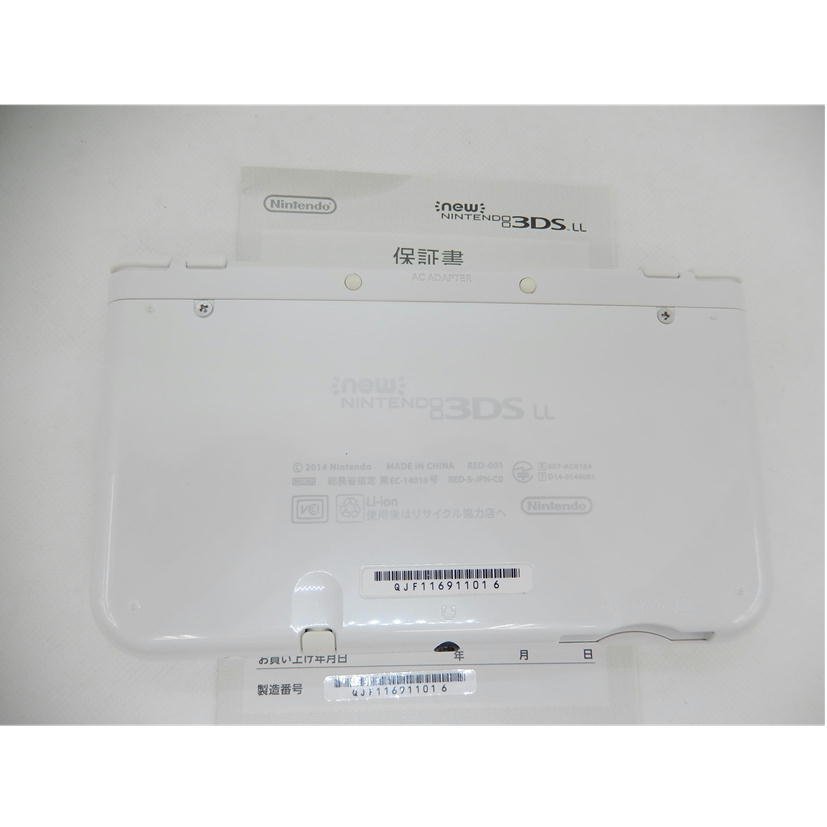 1円【良品】 Nintendo 任天堂/Newニンテンドー3DSLL パールホワイト/RED-001/85_画像3