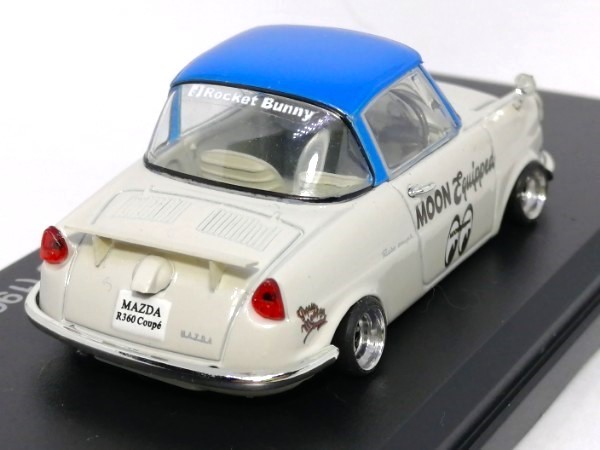 1/43 ノレブ Mazda R360 Coupe (1960) 改 アルミ 深リム ローダウン 改造 Rスポ Mooneyes デカール カスタム 国産名車_画像6