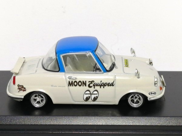 1/43 ノレブ Mazda R360 Coupe (1960) 改 アルミ 深リム ローダウン 改造 Rスポ Mooneyes デカール カスタム 国産名車_画像8