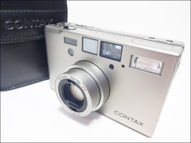 CONTAX コンタックス◆T3D/コンパクトフィルムカメラ◆Carl Zeiss Sonnar 2.8/35 T/チタンシルバー/後期型/純正本革ケース付_画像1