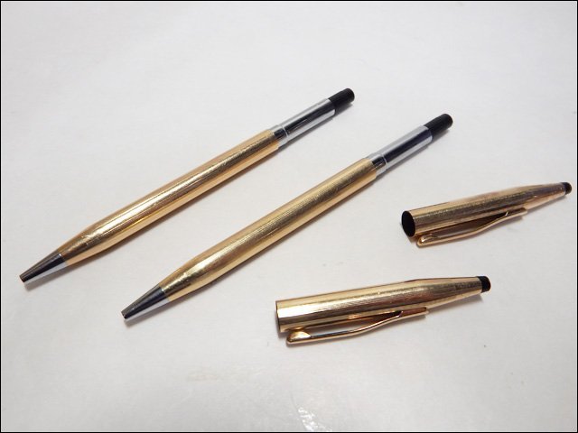 現状 SHEAFFER シェーファー CROSS クロス◆ボールペン ゴールド GP 3本セット_画像7