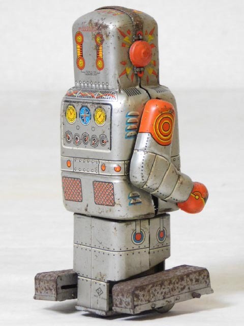 当時物【メカニカル ウォーキング ロボット】S.Y. 米屋 ゼンマイ歩行 ブリキ_画像3