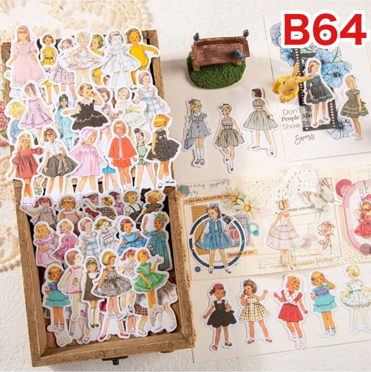 B64海外child fashion sticker8種セット