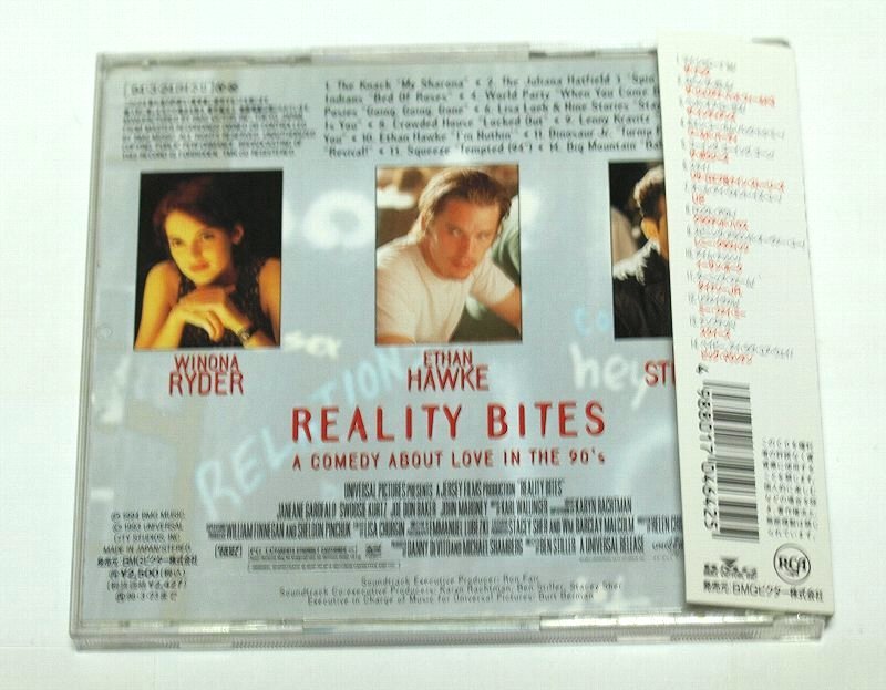 国内盤 リアリティ・バイツ REALITY BITES サントラ CD サウンドトラック/Lenny Kravitz,U2,Posies,Crowded House,Dinosaur Jr. Lisa Loeb_画像3