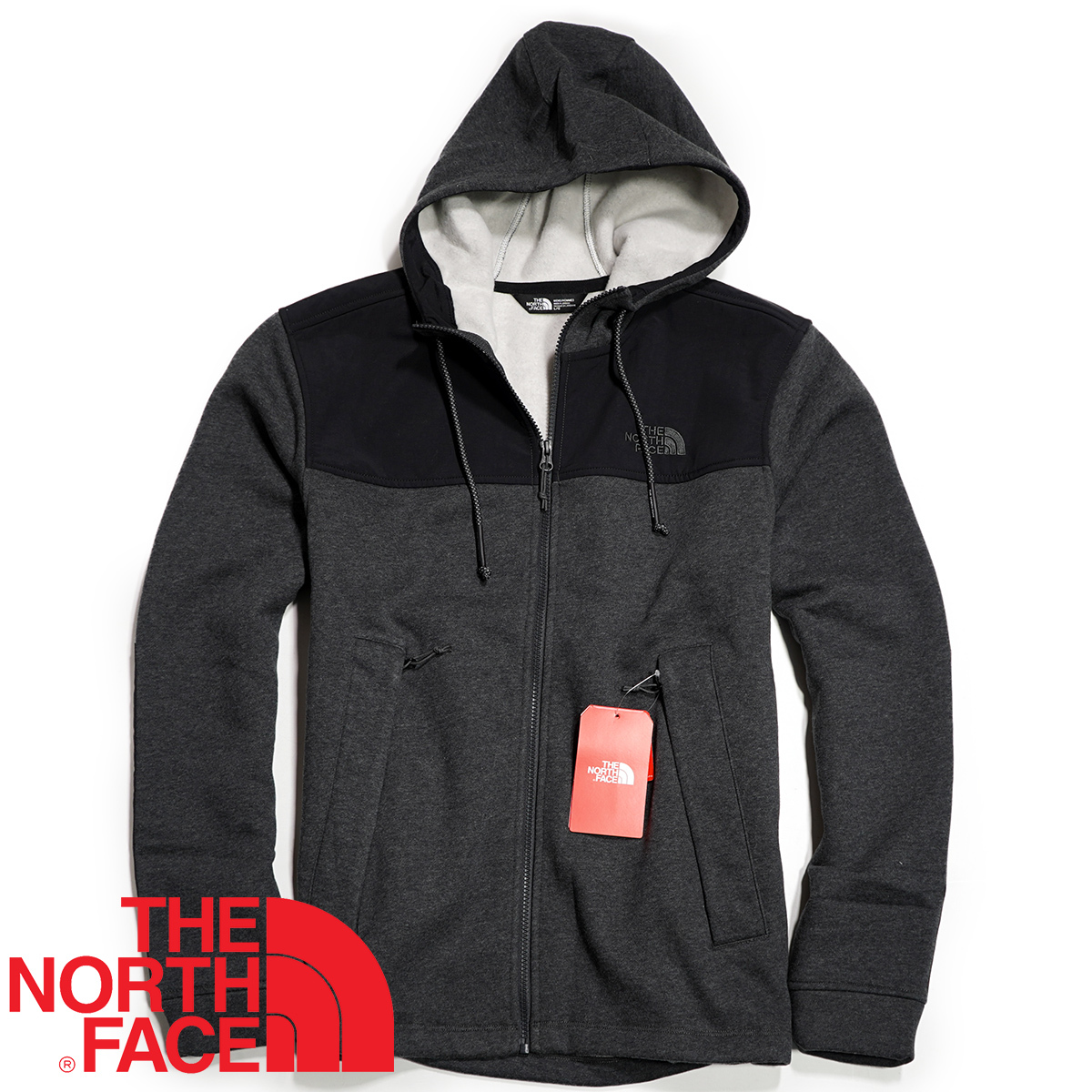 【新品本物 USA購入】THE NORTH FACE ノースフェイス ■ ABC Fleece Hoodie ■ ヘザーグレー / L ■ロゴ フルジップ パーカー 海外限定