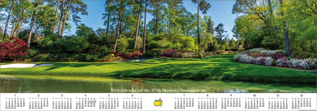 2024年 87th マスターズトーナメント カレンダー パノラマポスターカレンダー付 ゴルフ MASTERS 87th Tournament 壁掛け _画像2