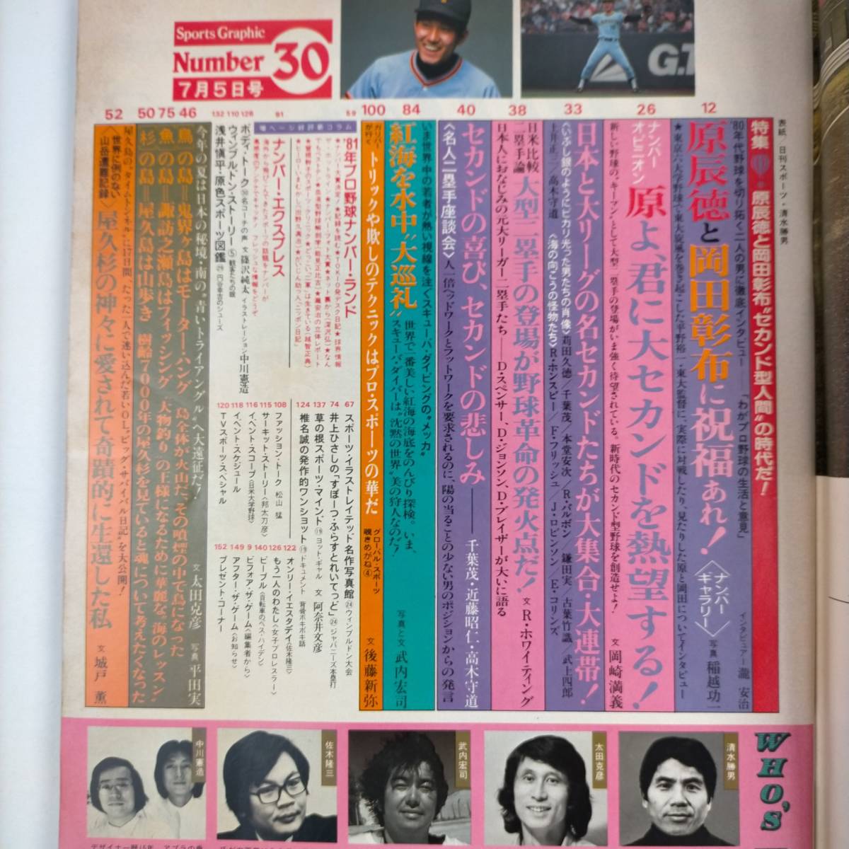 ナンバー　Number　昭和56年7月5日　大特集　原辰徳_画像6