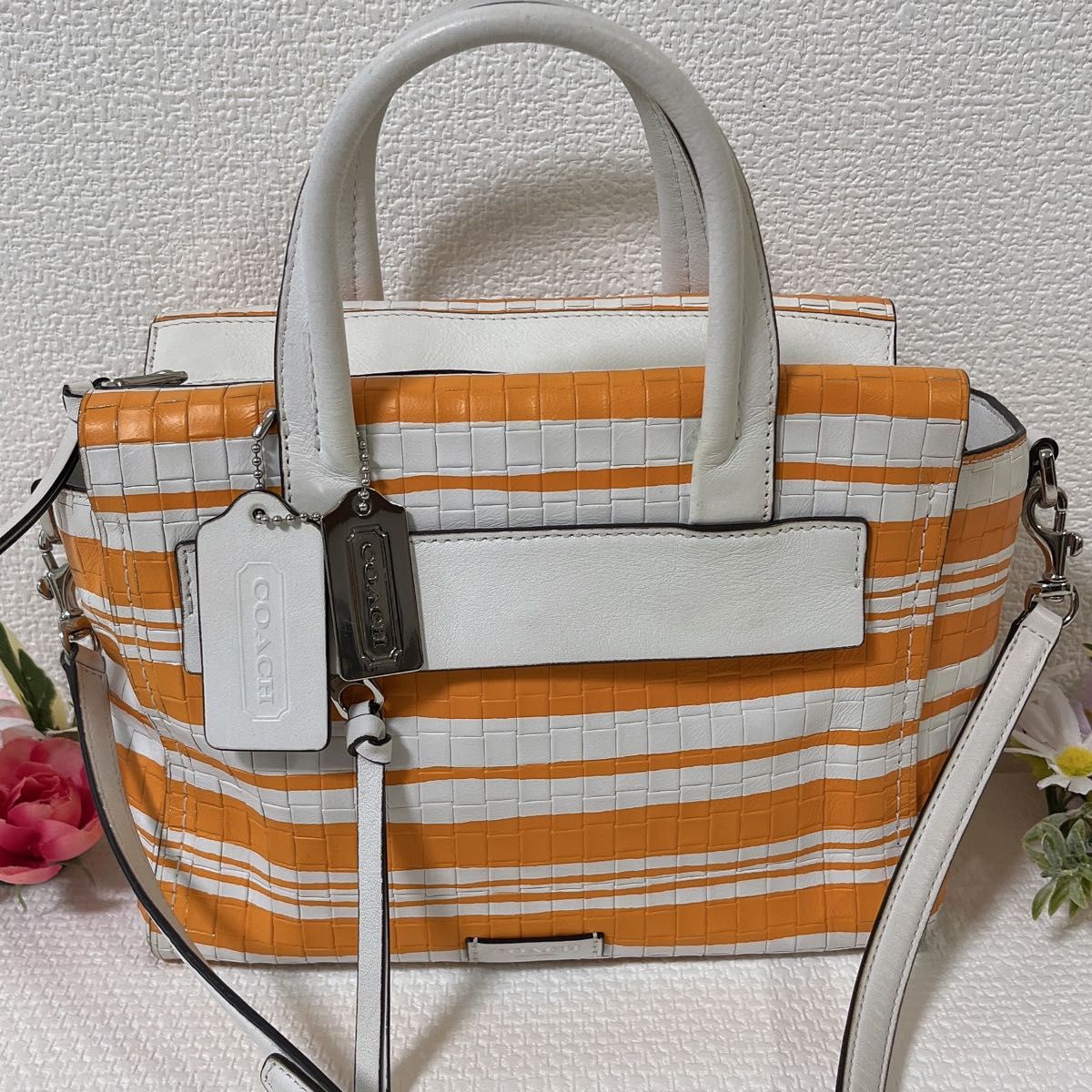美品】COACH コーチ ショルダーバッグ 2WAY ハンドバッグ 美品】COACH コーチ ショルダーバッグ 2WAY ハンドバッグ