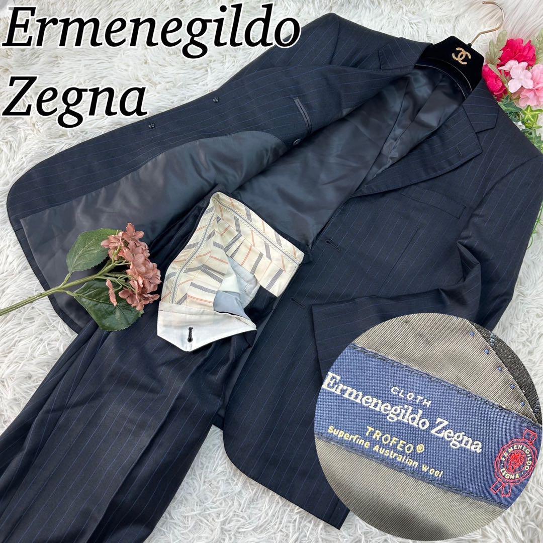 エルメネジルドゼニア メンズ Lサイズ パンツ スーツ セットアップ 黒