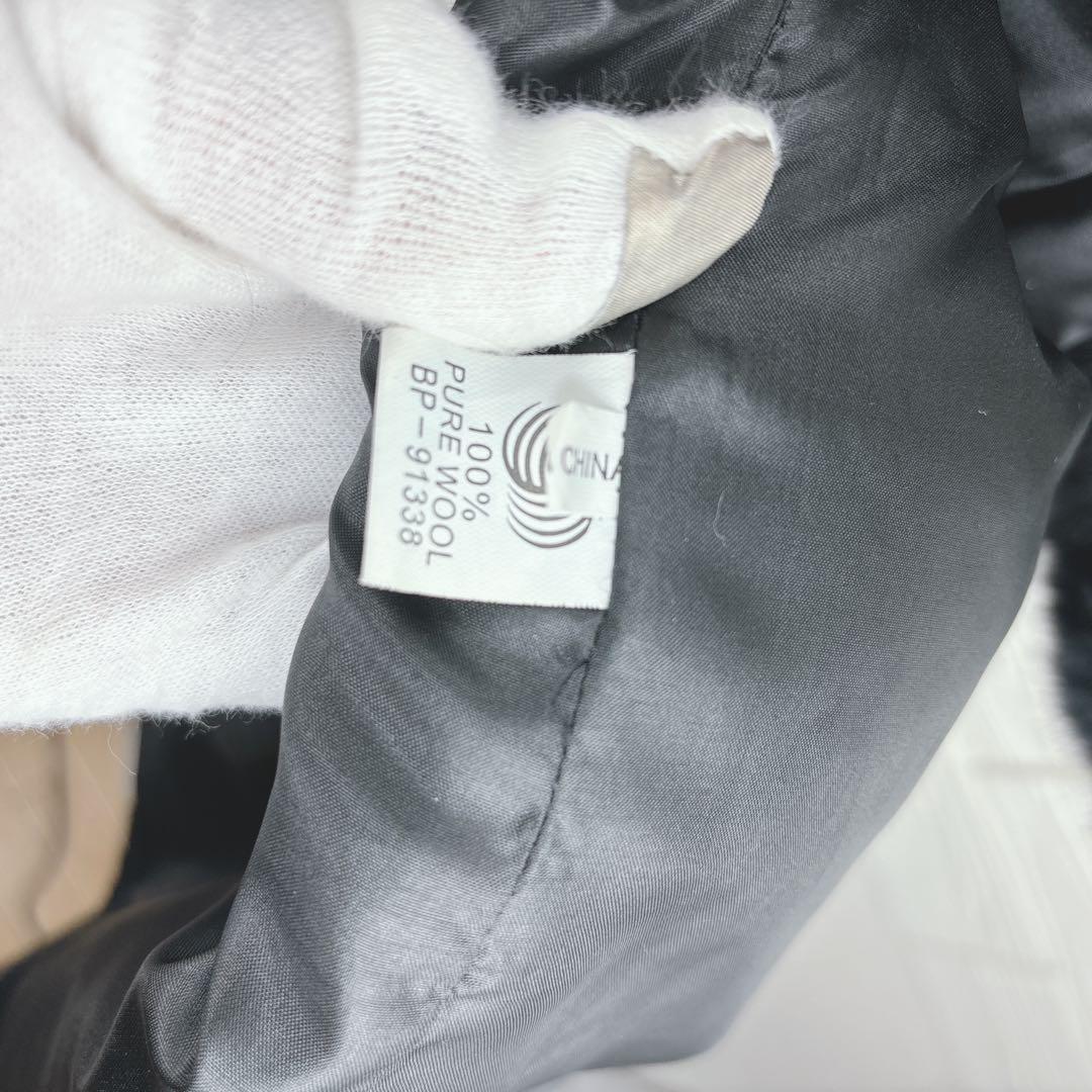 MOCOCO ウール100 ブラック　黒　ロングコート　袖首周りファー付き厚手