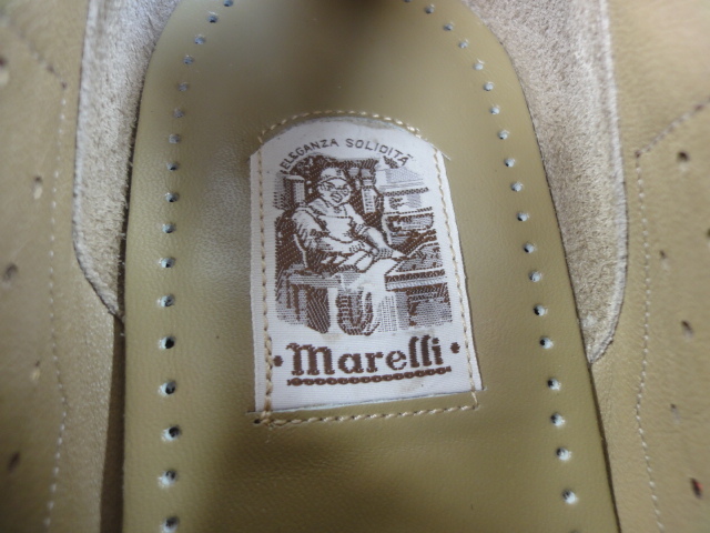 [ma Rely ] подлинный товар marelli обувь 24cm чай вязаный Loafer туфли без застежки бизнес обувь натуральная кожа мужской мужской сделано в Японии 25 EEE коробка иметь 