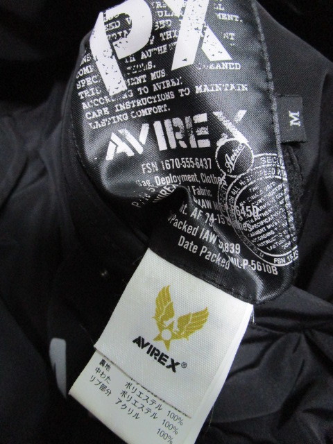 AVIREX ステンシルプリントMA-1ジャケット・Ｍ・黒／ブラック（アヴィレックスミリタリーMA-1ジャケットブルゾンジャンパー）_画像10