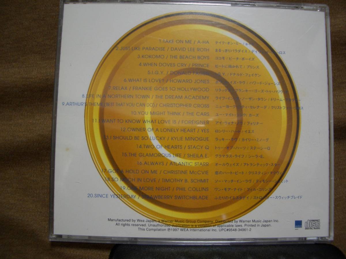 CD　洋楽　80，ALIVE~yellow~　80年代の洋楽決定盤　アーハ　プリンス　クリストファークロス　カーズ　イエスほか_画像4