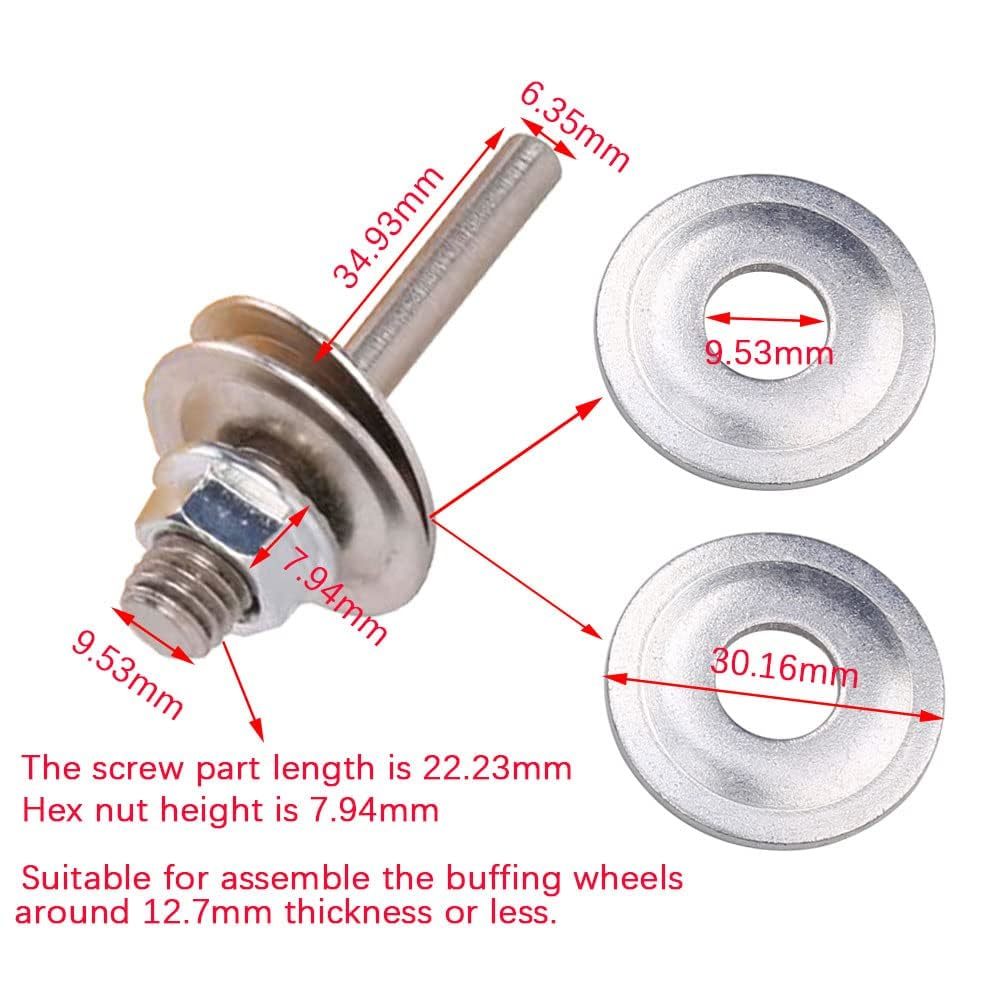 QZATACAEN 76mm/3インチ バフホイール コットン布 電動ドリル用 研磨ヘッド用 グラインダー用 ポリッシャー用 3枚_画像6