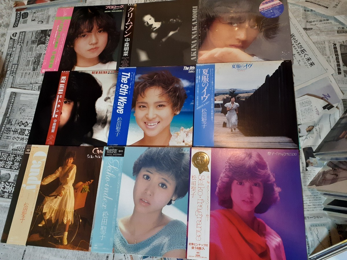 アイドルのLP72枚(帯付見本盤カラーレコード有)LD9枚まとめて！松田聖子中森明菜小泉今日子岩崎宏美岩崎良美岡田有希子柏原芳恵原田知世!!_画像2