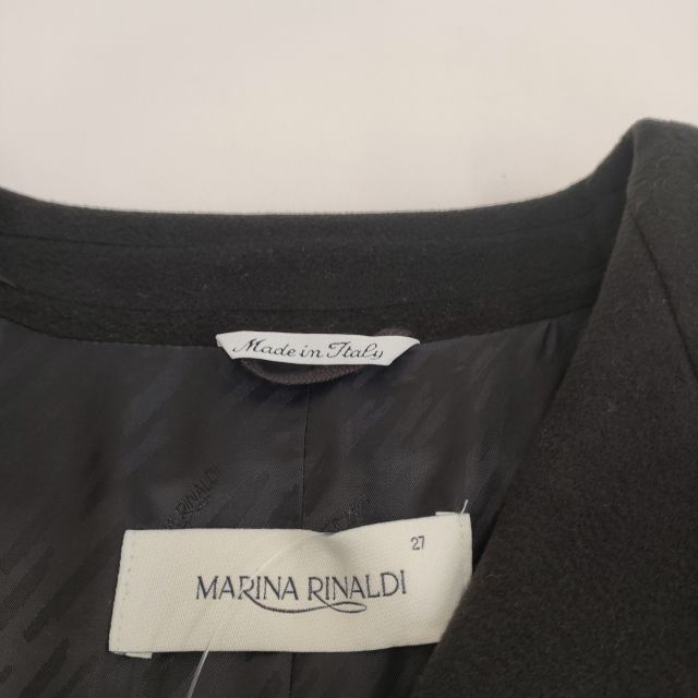 MARINA RINALDI イタリア製 オーバーサイズ サイズ27 コート ブラック マリナリナルディ 3-1203A 228909_画像3