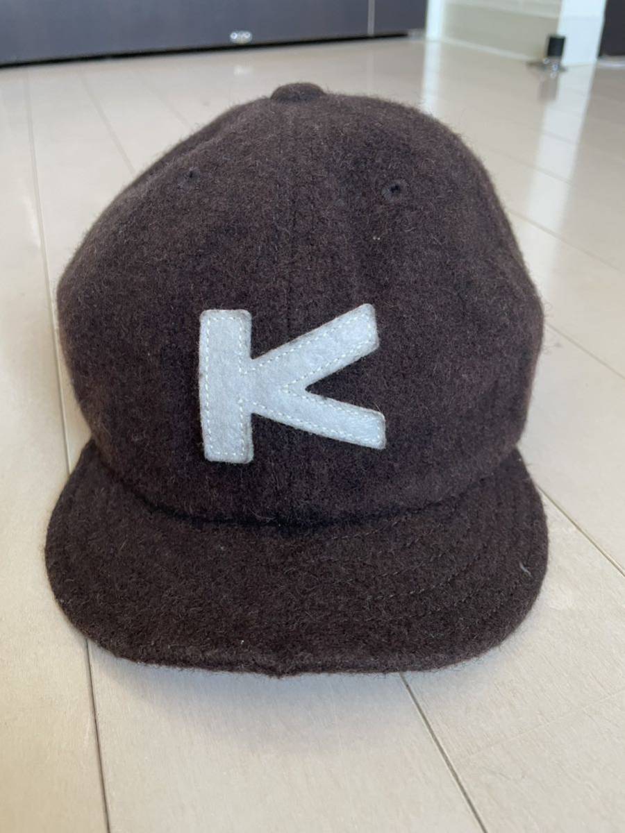 日本製 KAVU カブー K キャップ ブラウン フリーサイズ 帽子_画像2