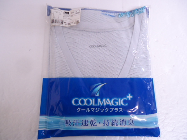 【KCM】amb-256★未使用★【GUNZE/グンゼ】メンズ　COOLMAGIC+　吸汗速乾　持続消臭　VネックTシャツ　インナー　MC0415　LLサイズ_画像2