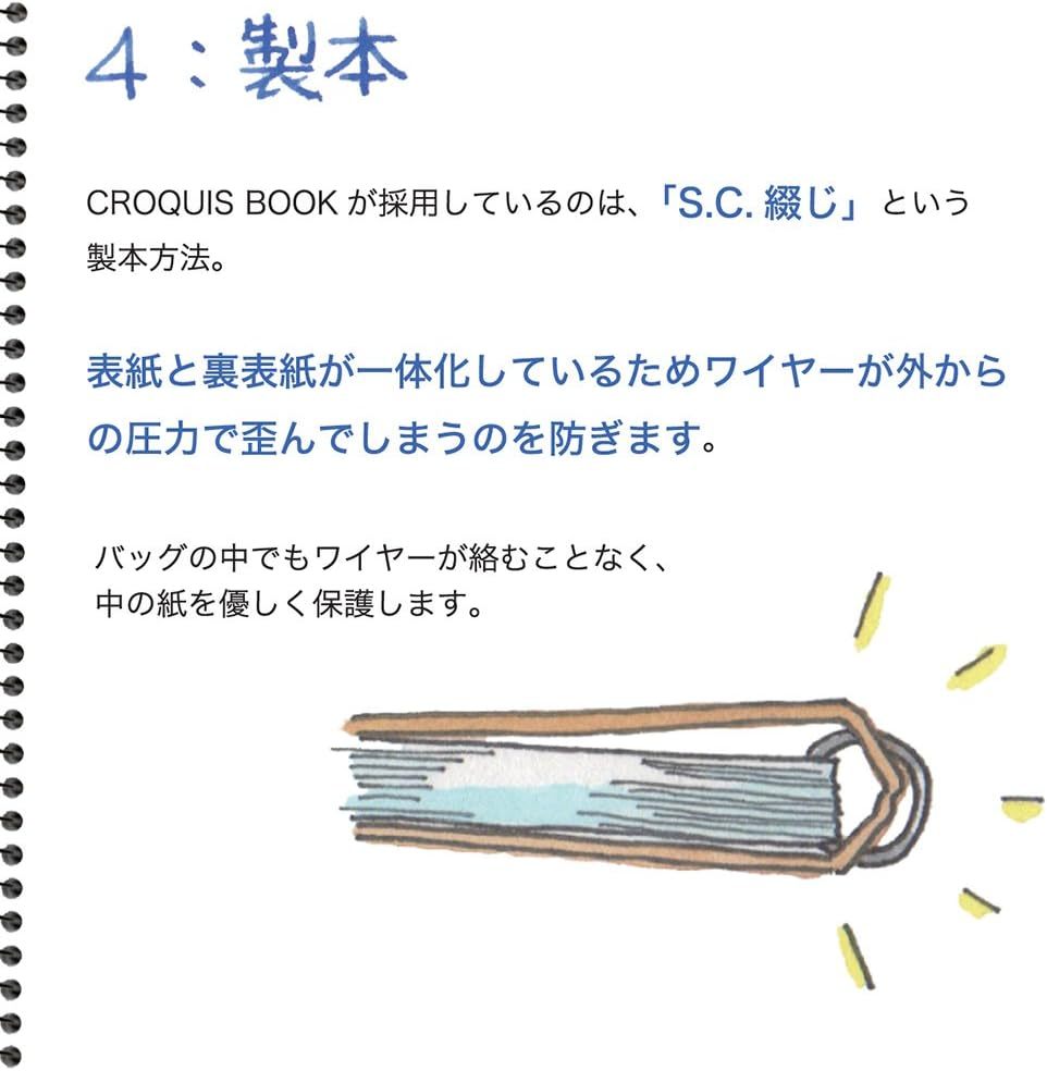 【KCM】amb-338★未使用★【マルマン】スケッチブック　クロッキー帳　白クロッキー紙　Lサイズ　ブルー　SL-02　100枚　5冊セット_画像7