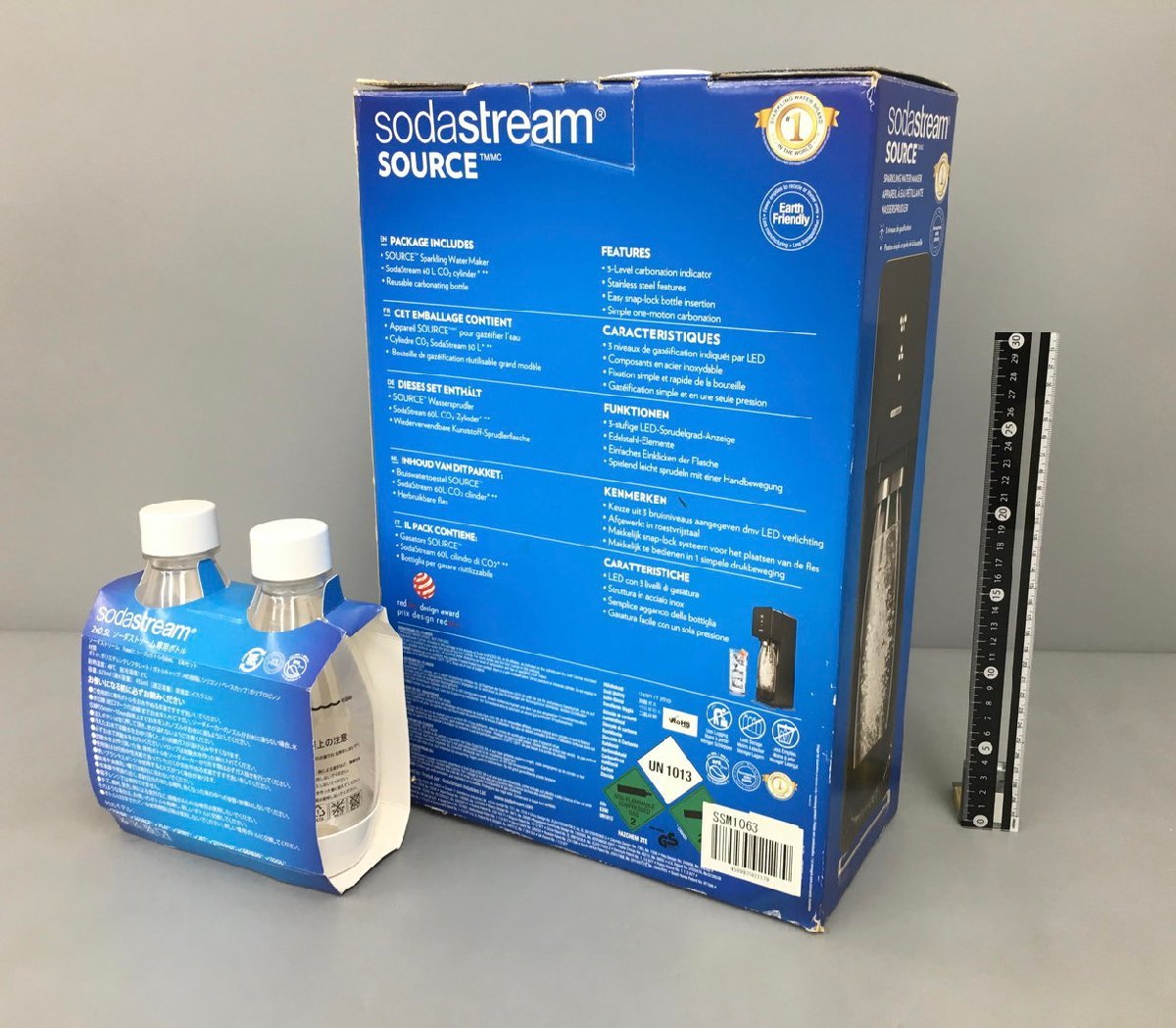 ソーダストリーム SODASTREAM 炭酸水メーカー ソース SOURCE 専用ボトル2本付き 未使用 2312LS190_画像2