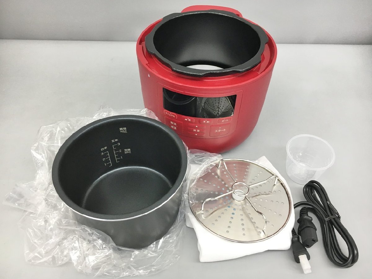  electric pressure cooker ...shefPRO SP-2DS271 R white kasiroca red 2023 year made unused 2312LS195