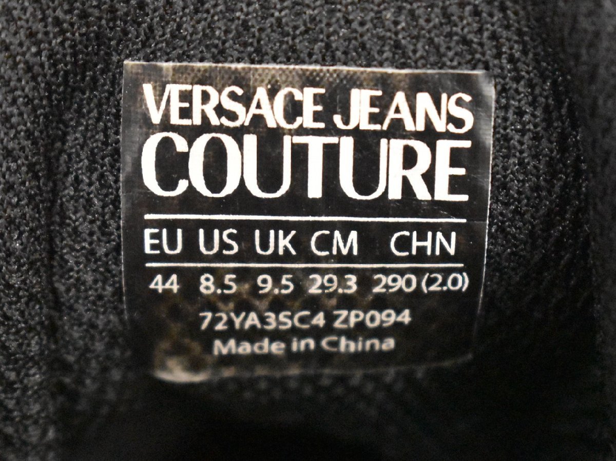  Versace . jeans kchu-ruVERSACE JEANS COUTURE men's EU44/29.3cm black 72YA3SC4 ZP094 sneakers 2312LR173