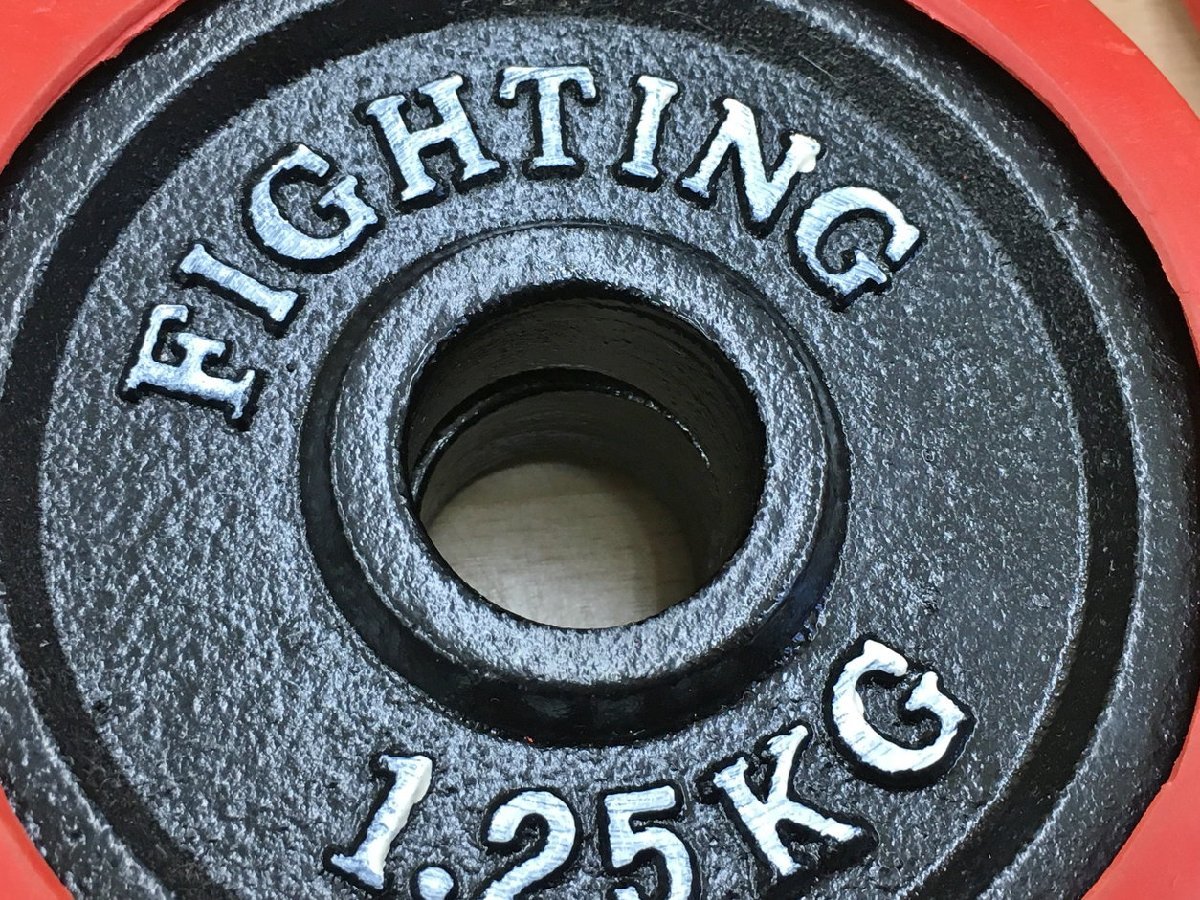 ファイティングロード FIGHTING ROAD ダンベルプレート 合計5kgセット 1.25kg×4枚 ラバーリング付き 2312LR014_画像5