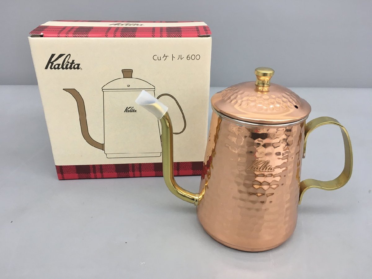 Carita Kalita coffee pot & dripper Cu kettle 600 copper made unused 2311LS305