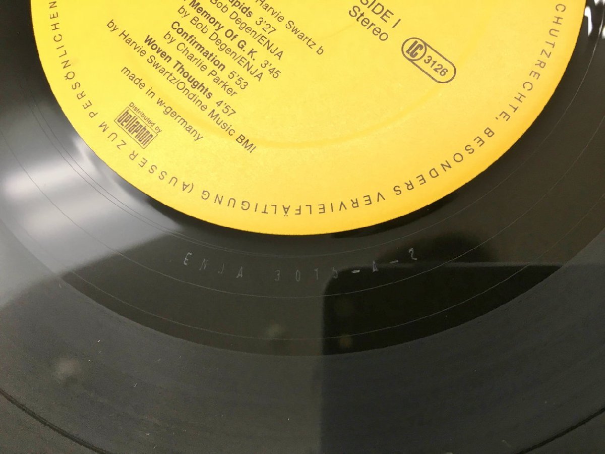 LPレコード Bob Degen Chartreuse Harvie Swartz enja 3015 オリジナル盤 2312LO041_画像7