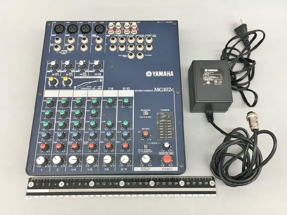 ヤマハ YAMAHA 10chミキサー ミキシングコンソール MIXING CONSOLE MG102C ジャンク 2312LR146の画像2