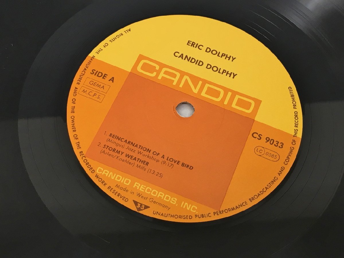 LPレコード Eric Dolphy Candid Dolphy Candid CS9033 2312LBM058の画像6