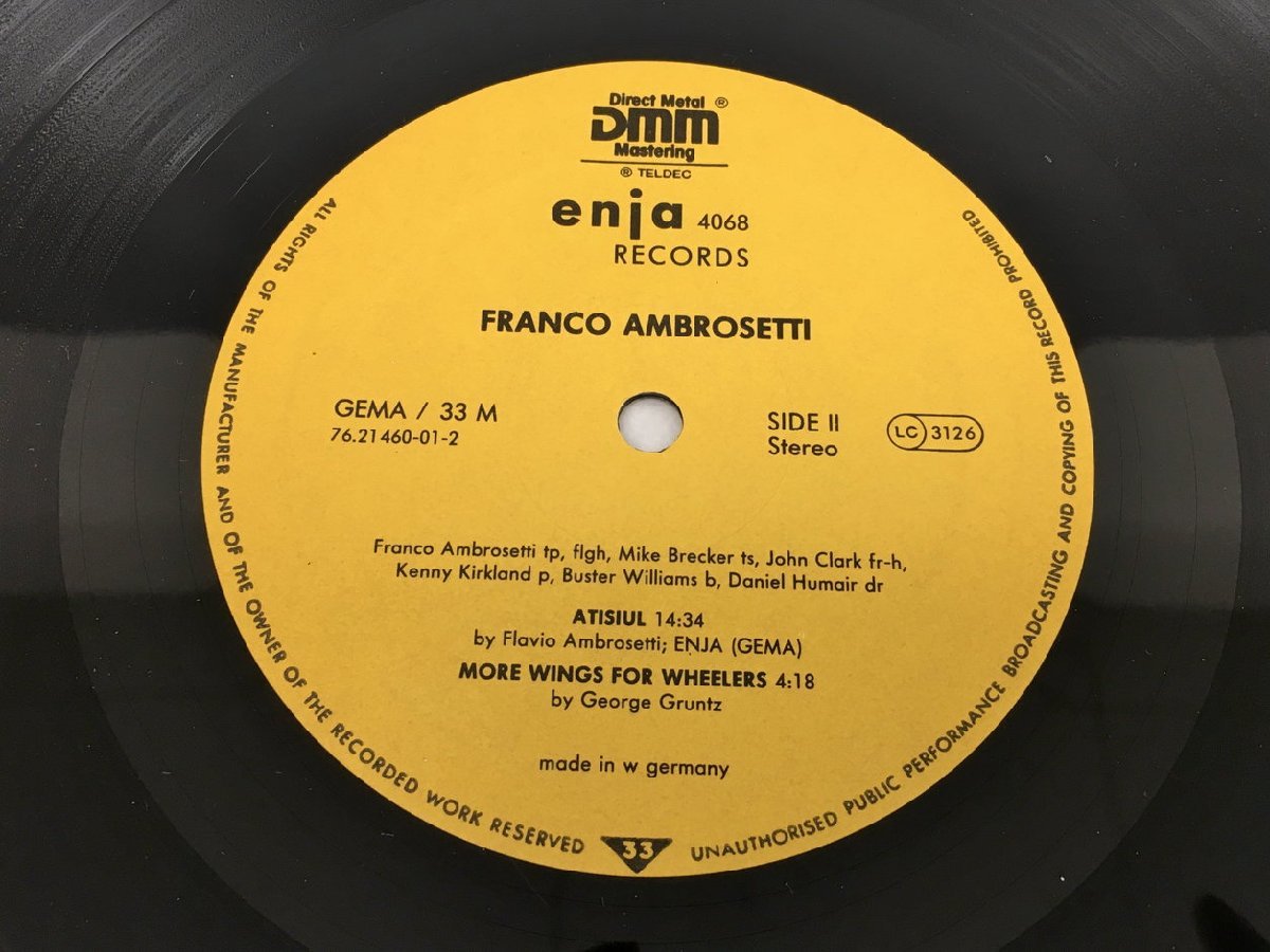 LPレコード Franco Ambrosetti Wings ENJA 4068 2312LO182_画像6