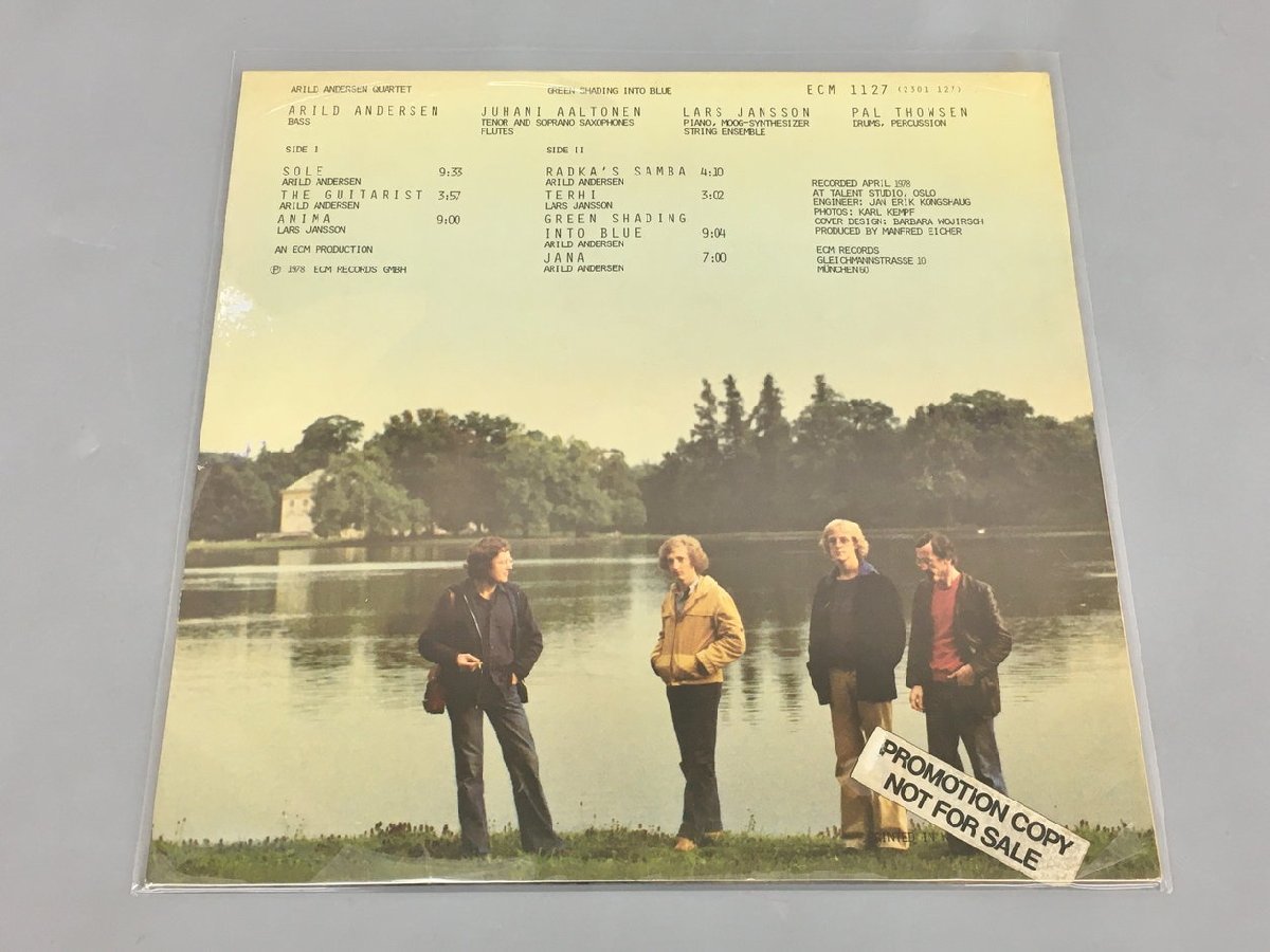 LPレコード Arild Andersen Quartet Green Shading Into Blue ECM1127 2312LO195_画像2
