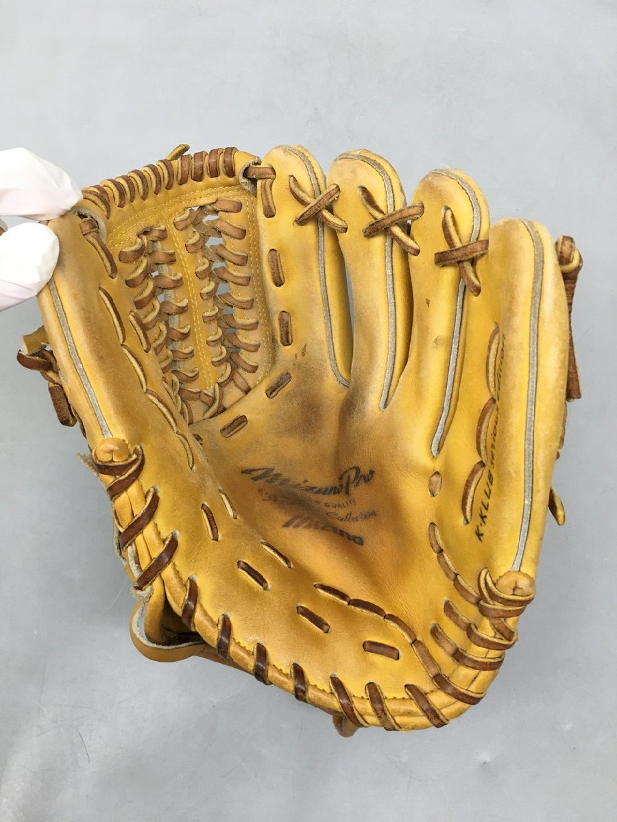 ミズノ プロ 軟式グローブ イエロー系 野球 内野手用 インフィルダーコレクション K－KLUB シリーズエディション 2311LS269の画像4