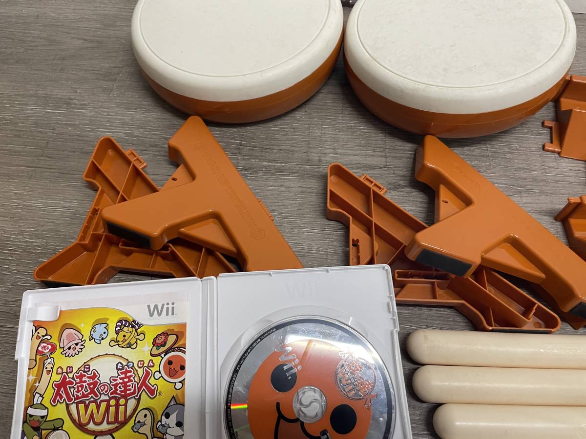 ☆ Wii ☆ 太鼓の達人Wii ソフト タタコン セット 未チェック ジャンク Nintendo 太鼓の達人 太鼓とバチ 任天堂 _画像3