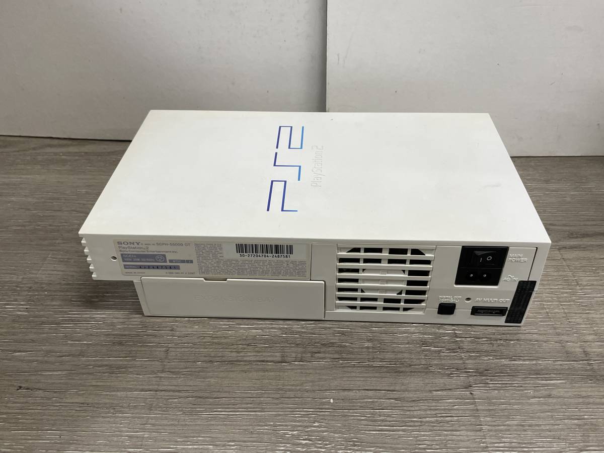 ☆ PS2 ☆ プレイステーション2 SCPH-55000 レーシングパック 動作品 状態良好 本体 コントローラー 箱 付属 Playstation2 ホワイト 7581_画像3