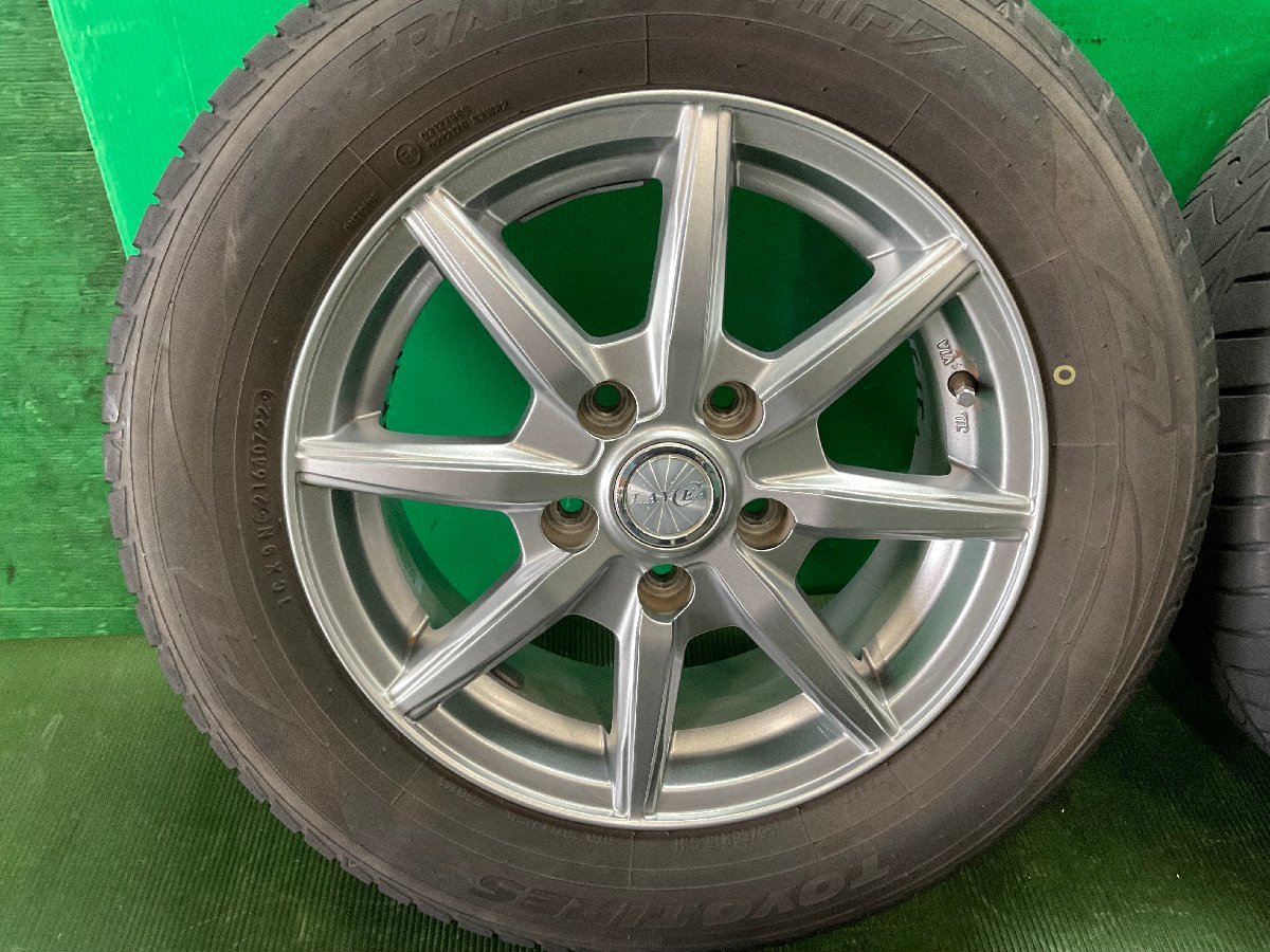 壱 2022年 バリ山 LAYCEA アルミホイール 15X6J PCD114.3 195/65R15 タイヤセット セレナ 34974 4X568_画像4