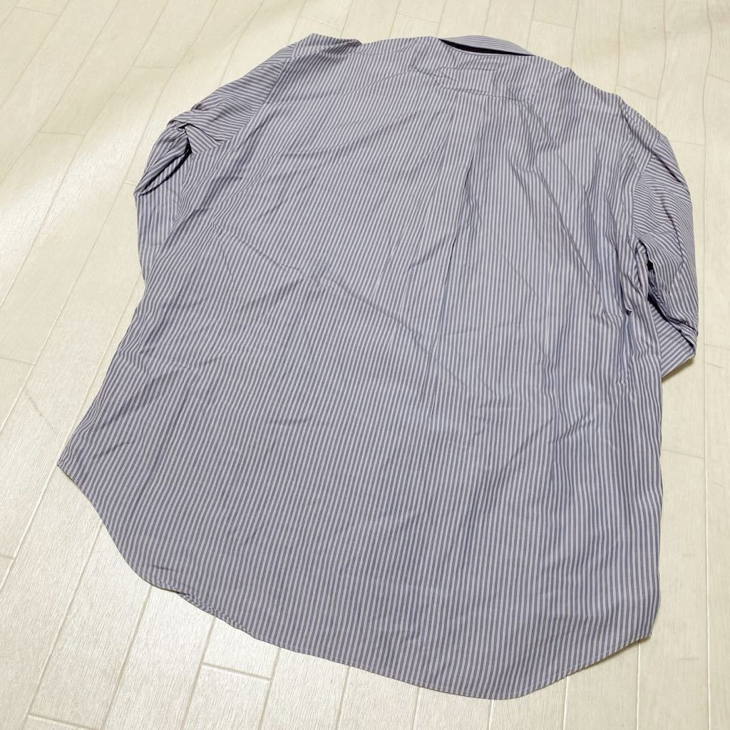 3752☆ Castelbajac カステルバジャック トップス シャツ ドレスシャツ メンズ 2L ブルーストライプ_画像2
