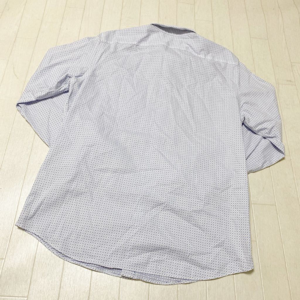 3758☆ BANANA REPUBLIC バナナ リパブリック トップス シャツ カジュアルシャツ メンズ XL ブルー 総柄_画像2