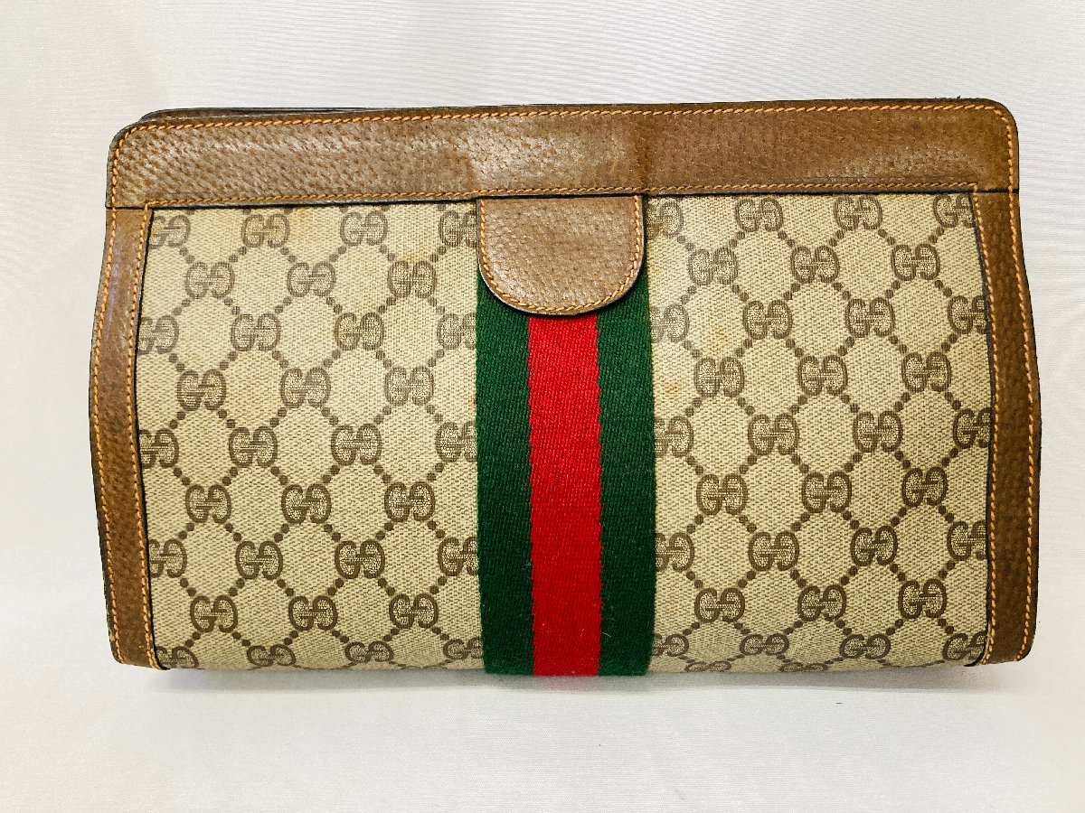 ★GUCCIグッチ セカンドバッグ クラッチバッグ シェリーライン GG レディース メンズ ヴィンテージ★89.01.002_画像2