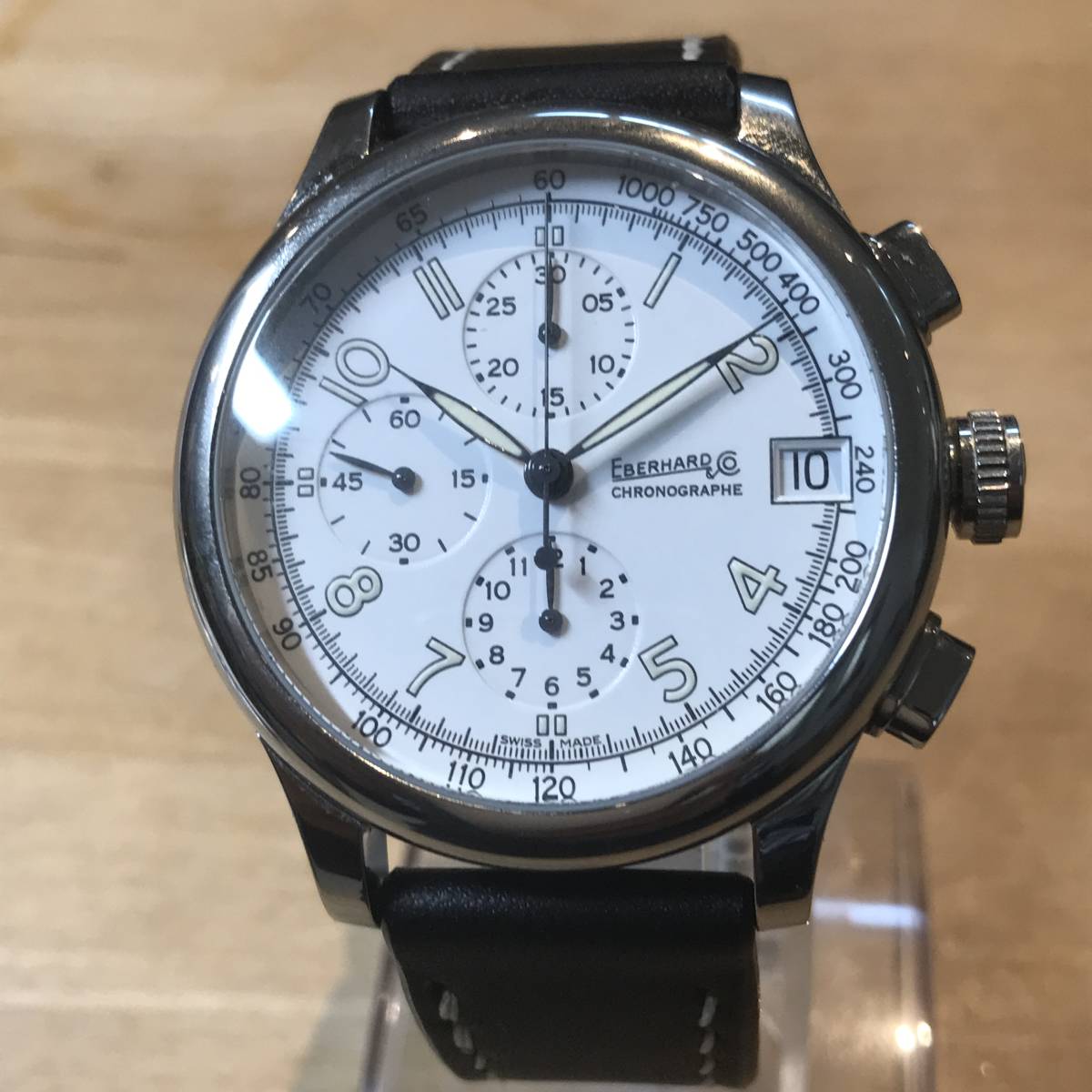 ■1,000円～売切り■稀少■EBERHARD エベラール■トラベルセトロ クロノグラフ Ref：31051■自動巻■美品■定価616,000円■ _画像1